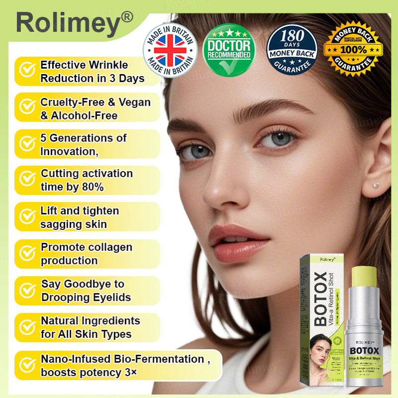 👑✨Made and shipped from the UK ✅ Rolimey® Botox & Vita-A Retinol Shot Wrinkle-Lift Tightening stick