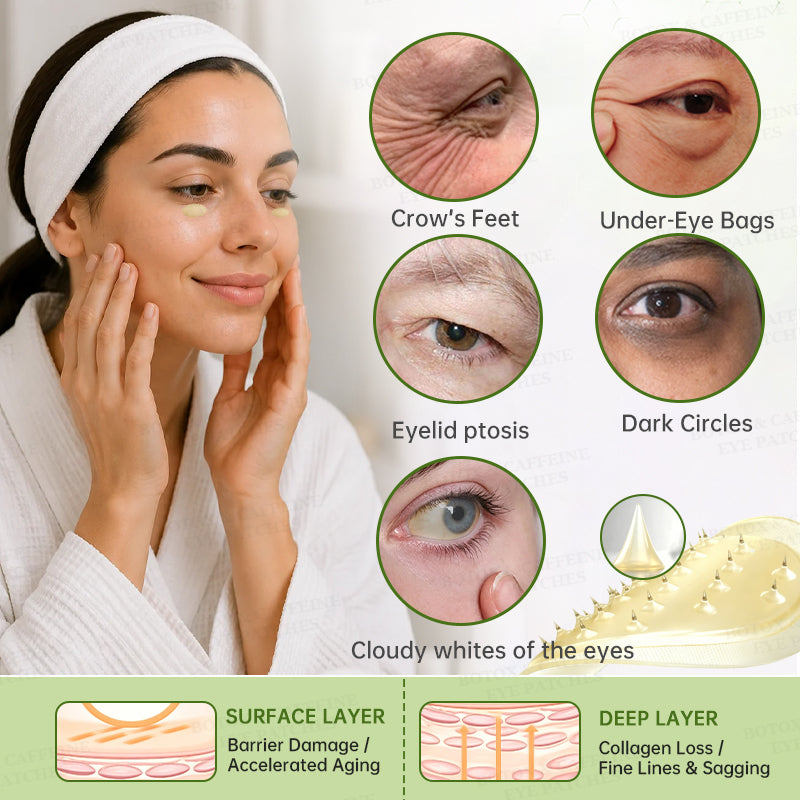 👁️🌿UK HOT SALES ✨Evolvion® Botox & Caffeine Wrinkle-Lift Eye Patches