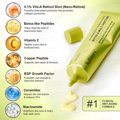 💐🌟💛Rolimey® Multi-Peptide Retinol Shot Wrinkle-Lift Cream