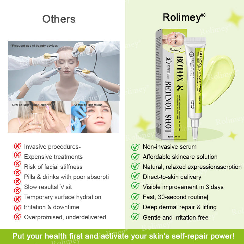 💖🎊🎐Made and shipped from the UK 💫Rolimey® Botox & Vita-A Retinol Shot Wrinkle-Lift Tightening cream - Last Day Promotion 70% OFF