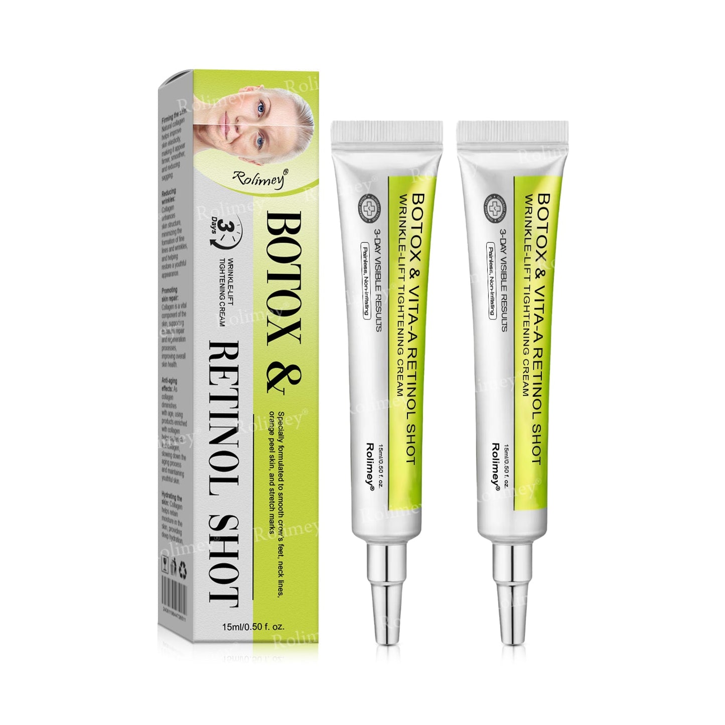 💖🎊🎐Made and shipped from the UK 💫Rolimey® Botox & Vita-A Retinol Shot Wrinkle-Lift Tightening cream - Last Day Promotion 70% OFF
